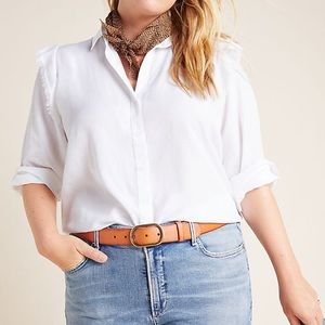 CLOTH & STONE RUFFLED BUTTONDOWN